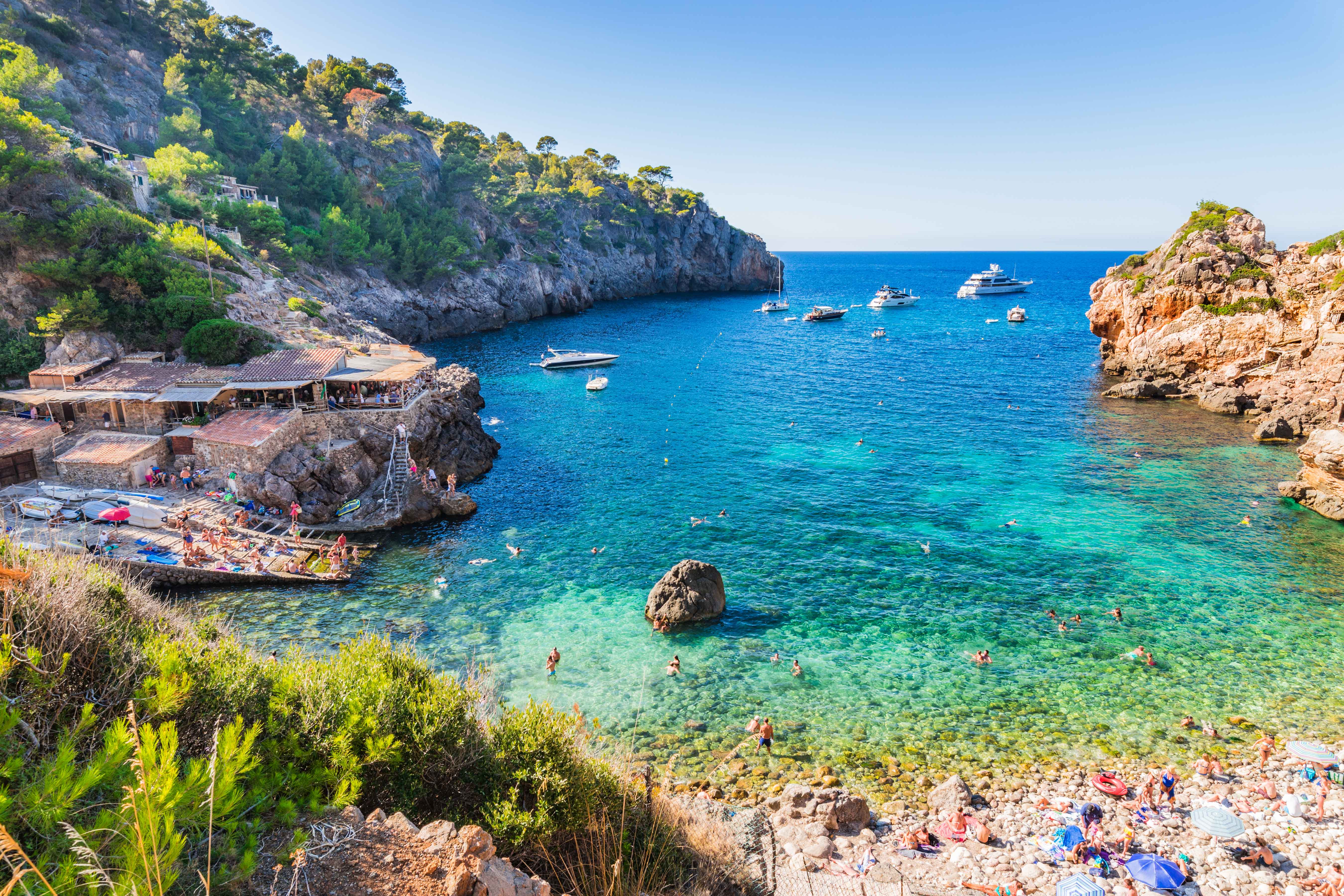 Cala Deià and the Mediterranean coastline